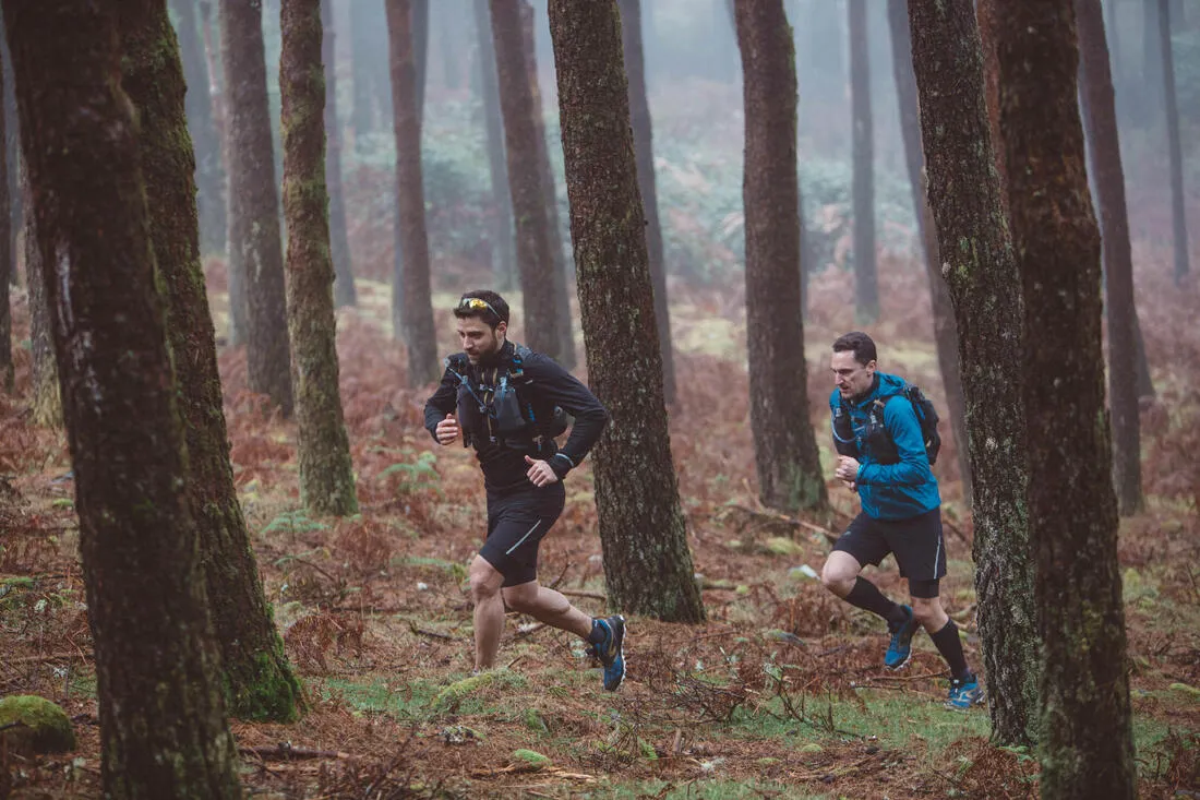 MEN'S TRAIL RUNNING LONG-SLEEVED WINDPROOF JACKET- GRAPH GREY/BLACK