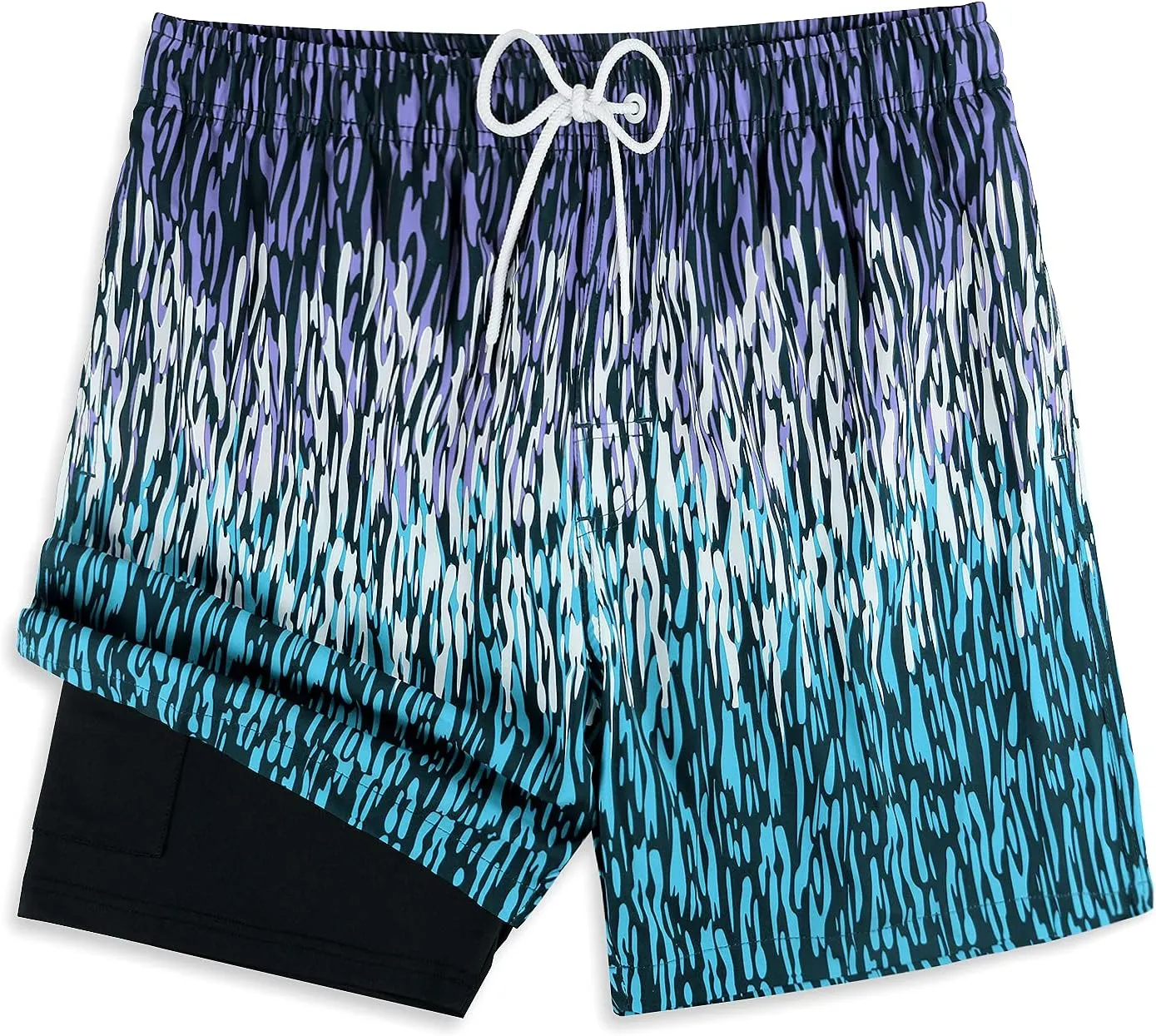 MILANKERR 5.5" Mens Swim Trunks with Compression Liner Quick Dry