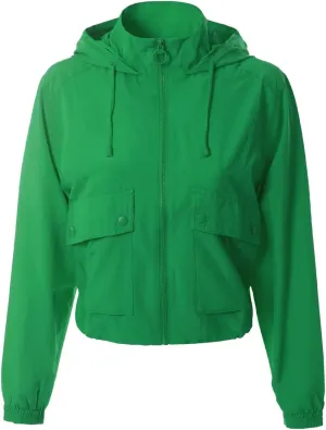 MixMatchy Women's Lightweight Y2K Cropped Jackets Yoga Quick Dry Windbreaker Zipper Jackets Workout Running Hoodie Jackets