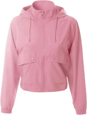 MixMatchy Women's Lightweight Y2K Cropped Jackets Yoga Quick Dry Windbreaker Zipper Jackets Workout Running Hoodie Jackets