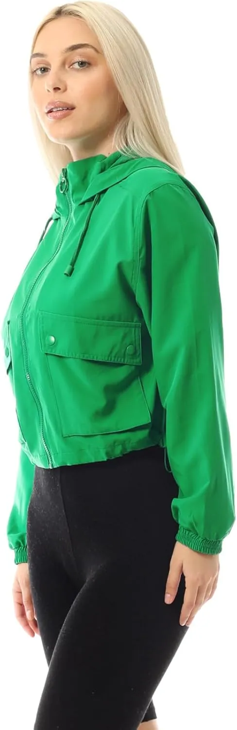 MixMatchy Women's Lightweight Y2K Cropped Jackets Yoga Quick Dry Windbreaker Zipper Jackets Workout Running Hoodie Jackets