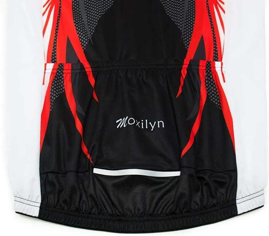 MOXILYN Men Long Sleeve Cycling Jerseys Polyester Bike Clothing Outdoor Cycling Jacket