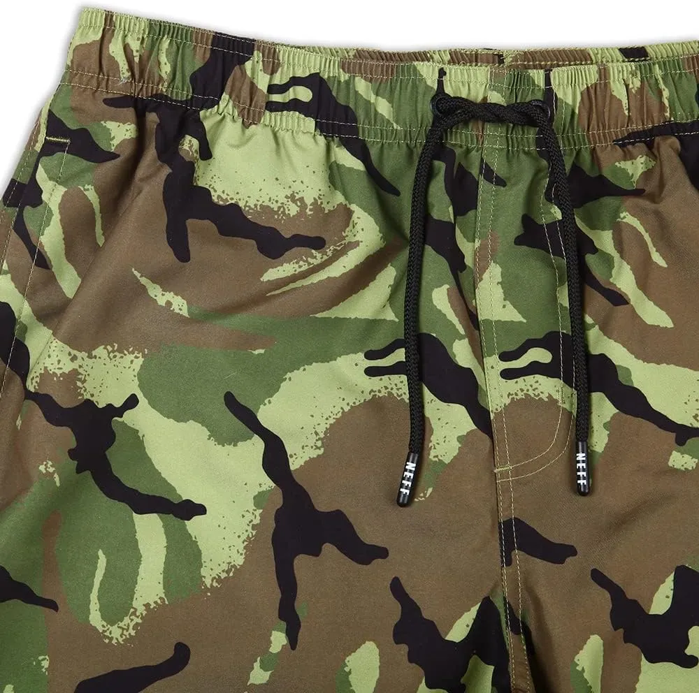 NEFF Men's Standard 9" Quick Dry Swim Trunks with Lining