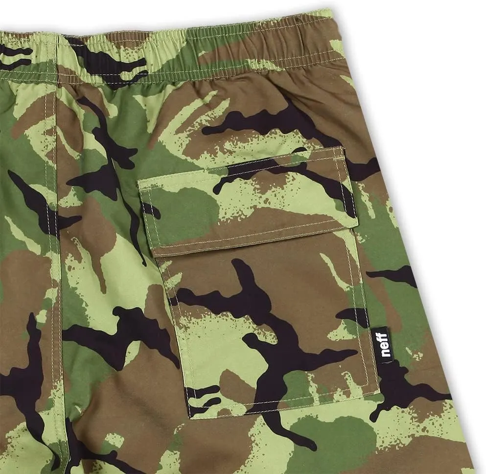 NEFF Men's Standard 9" Quick Dry Swim Trunks with Lining