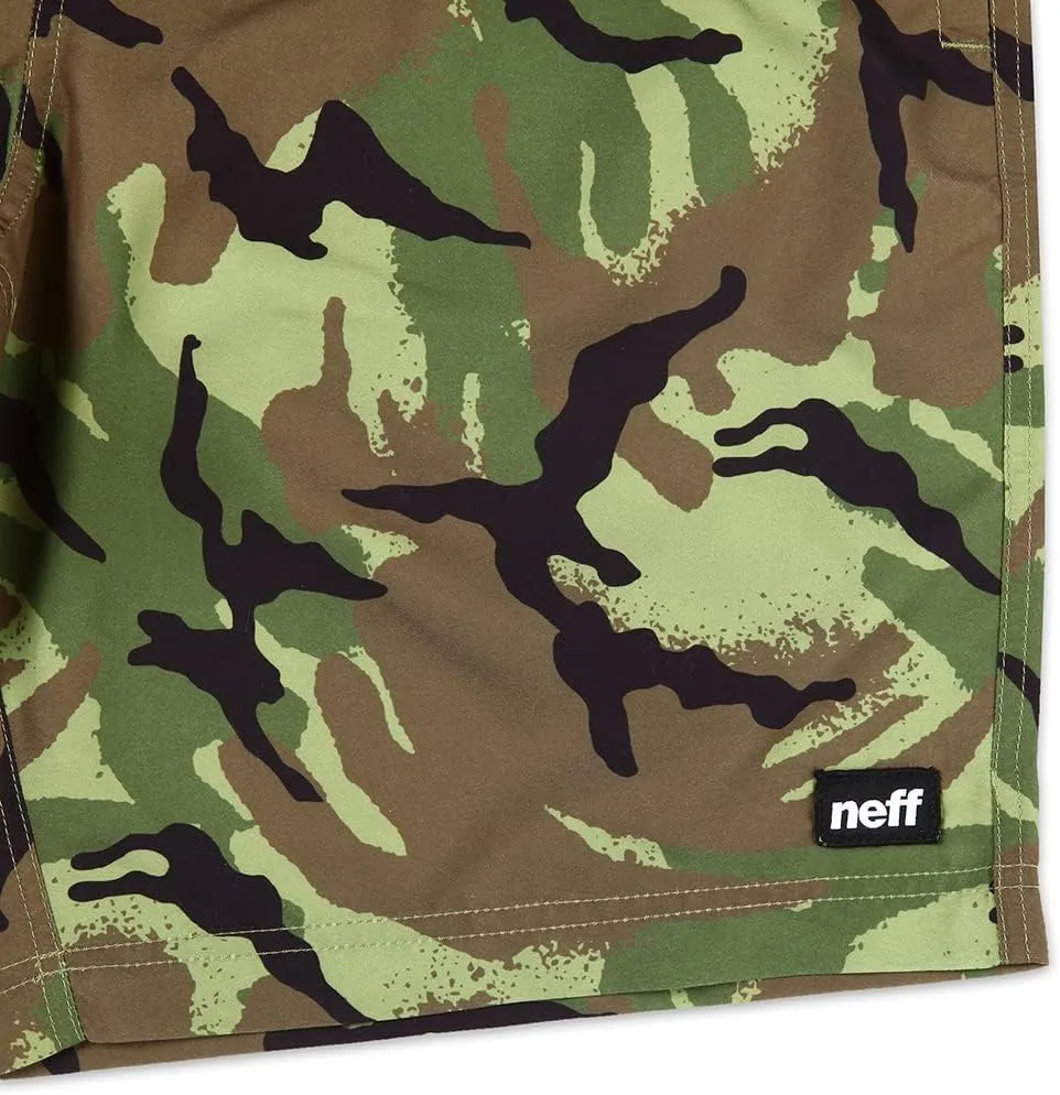 NEFF Men's Standard 9" Quick Dry Swim Trunks with Lining
