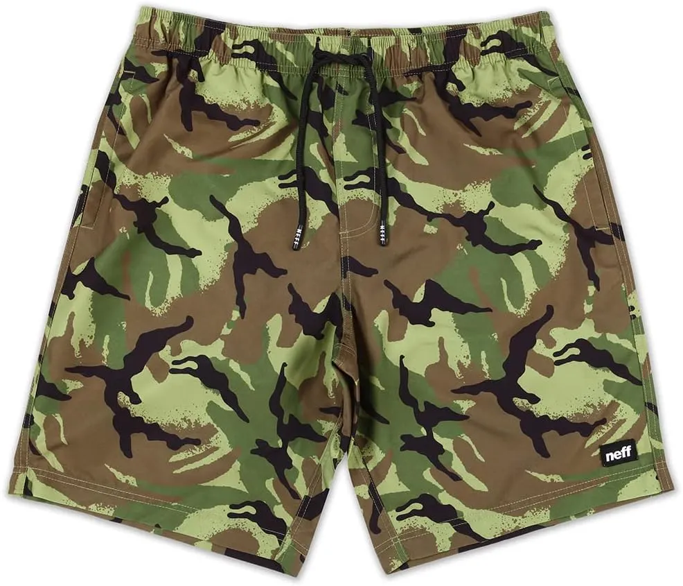 NEFF Men's Standard 9" Quick Dry Swim Trunks with Lining