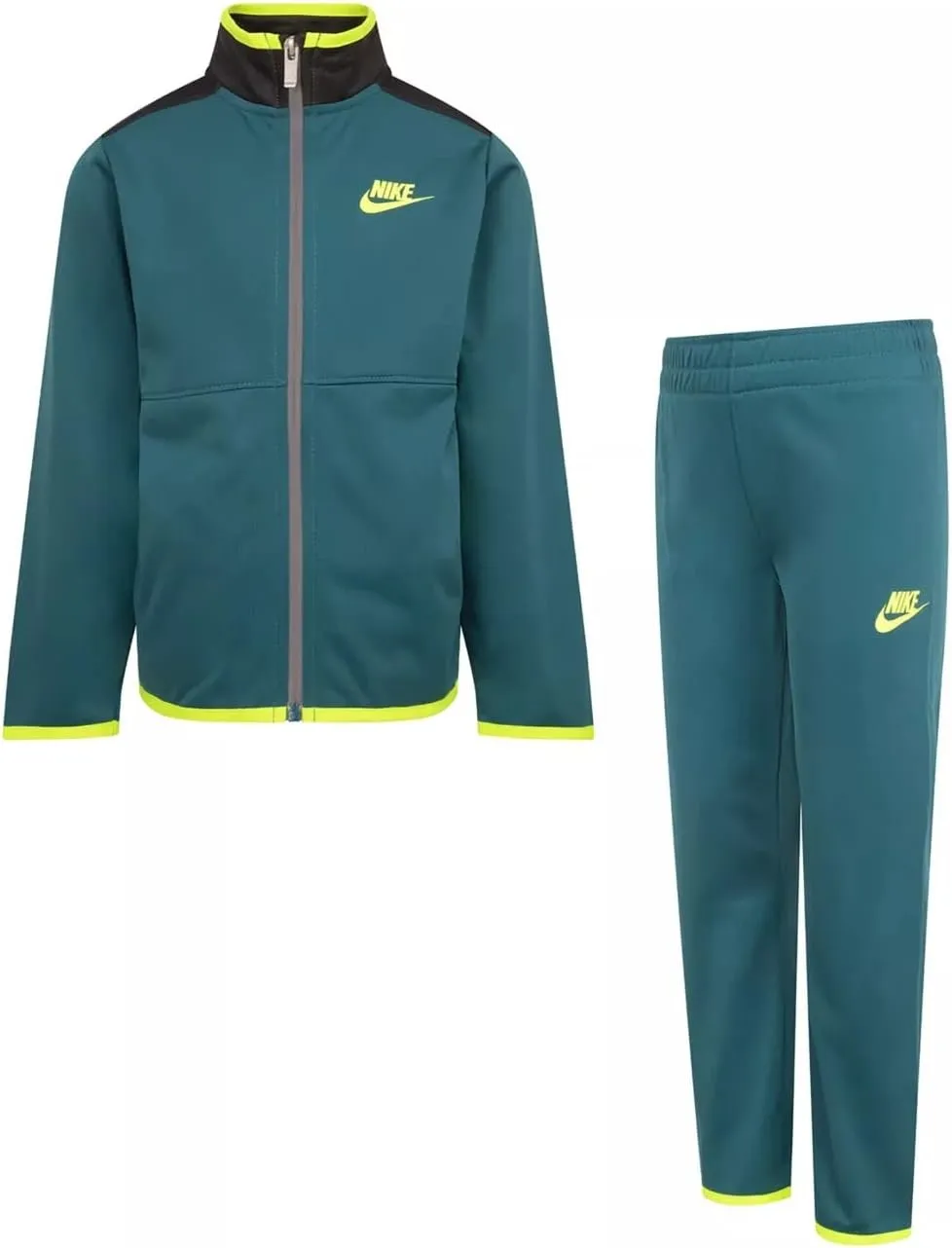 Nike Little Boy Sportswear Illuminate Full Zip Jacket & Jogger Pant Tricot 2 Piece Set (S(76K251-B9I)/V, 4T)