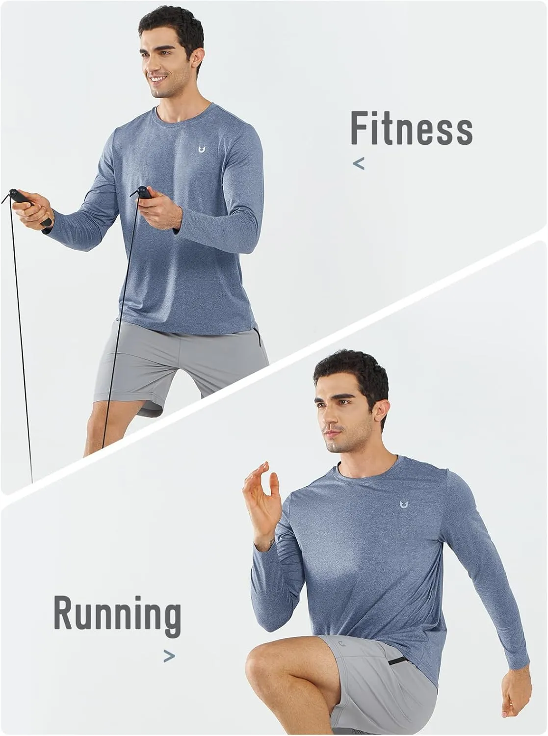 NORTHYARD Men’s Long Sleeve Quick Dry Shirts Workout Gym Athletic Running Sun Shirts Tops