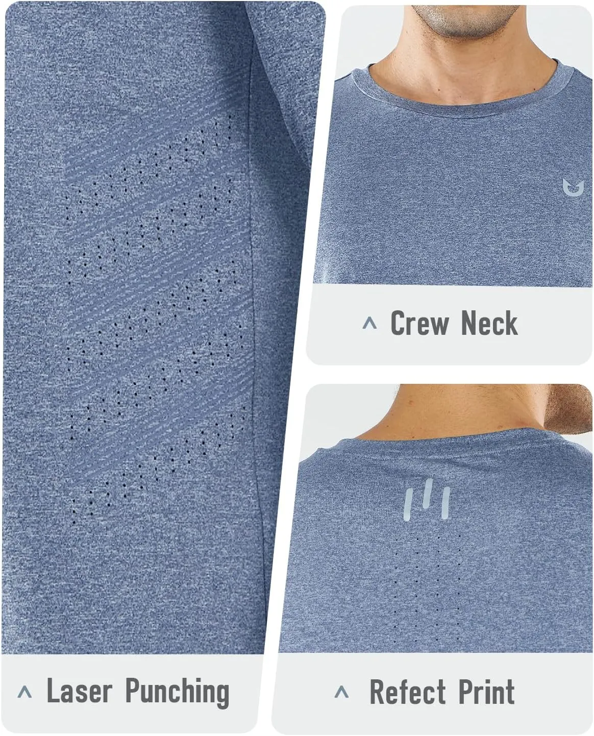 NORTHYARD Men’s Long Sleeve Quick Dry Shirts Workout Gym Athletic Running Sun Shirts Tops