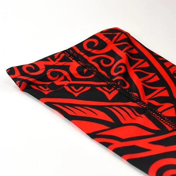 Oceanic Warrior Red Black Kids Arm Sleeve
