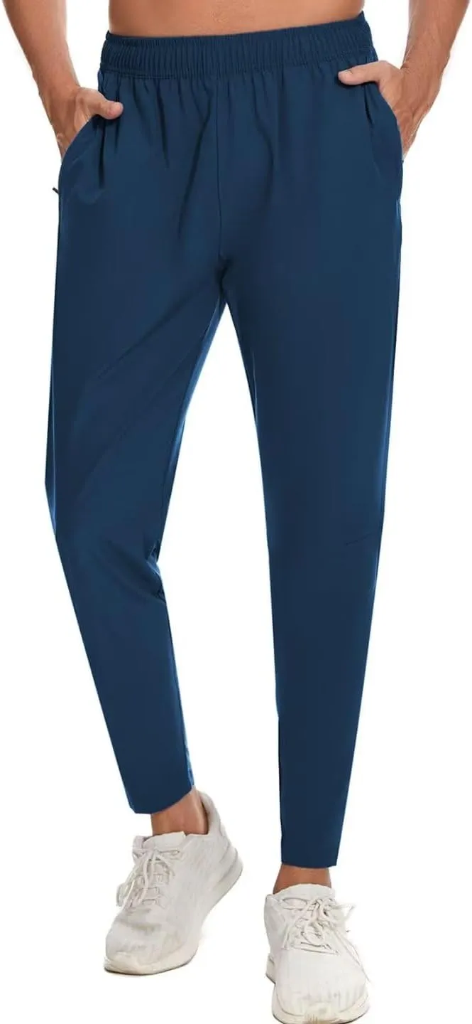 Pdbokew Men's Tapered Jogger Pants Lightweight Breathable Quick-Dry Pants