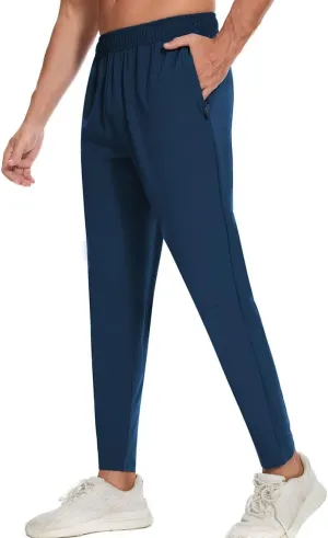 Pdbokew Men's Tapered Jogger Pants Lightweight Breathable Quick-Dry Pants