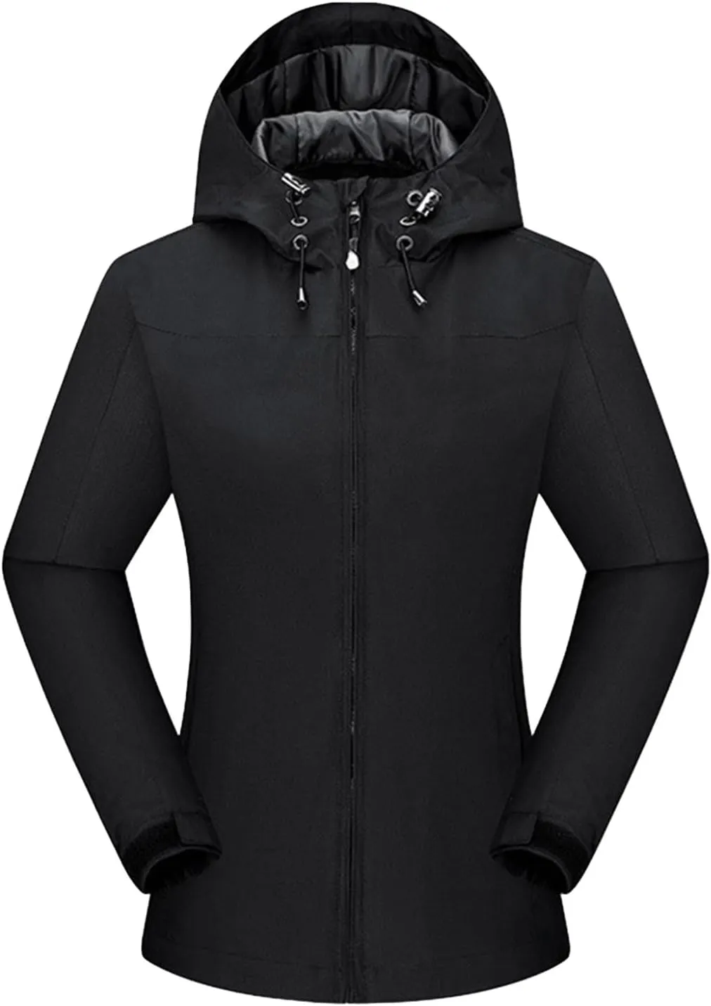 Plus Size Windbrezker Jackets Women Waterproof Rain Jackets Full Zip Rain Coats with Pockets Winter Jackets Outwear