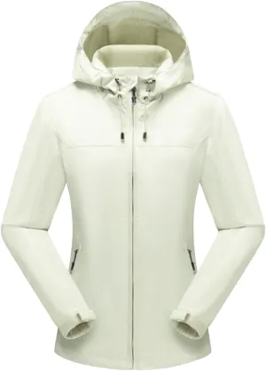 Plus Size Windbrezker Jackets Women Waterproof Rain Jackets Full Zip Rain Coats with Pockets Winter Jackets Outwear