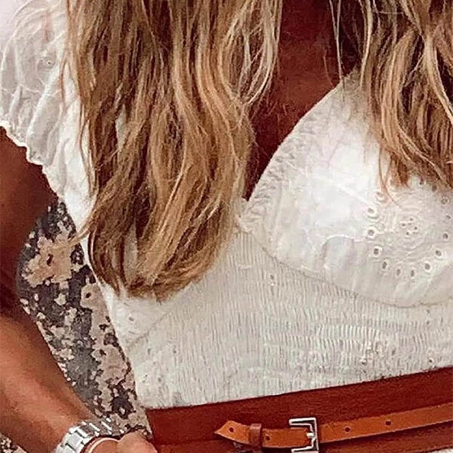 PTOLOCIF Summer Maxi Dress for Women 2025 Short Sleeve Casual Beach Dress V Neck Loose Plain Comfy Long Dresses with Belt