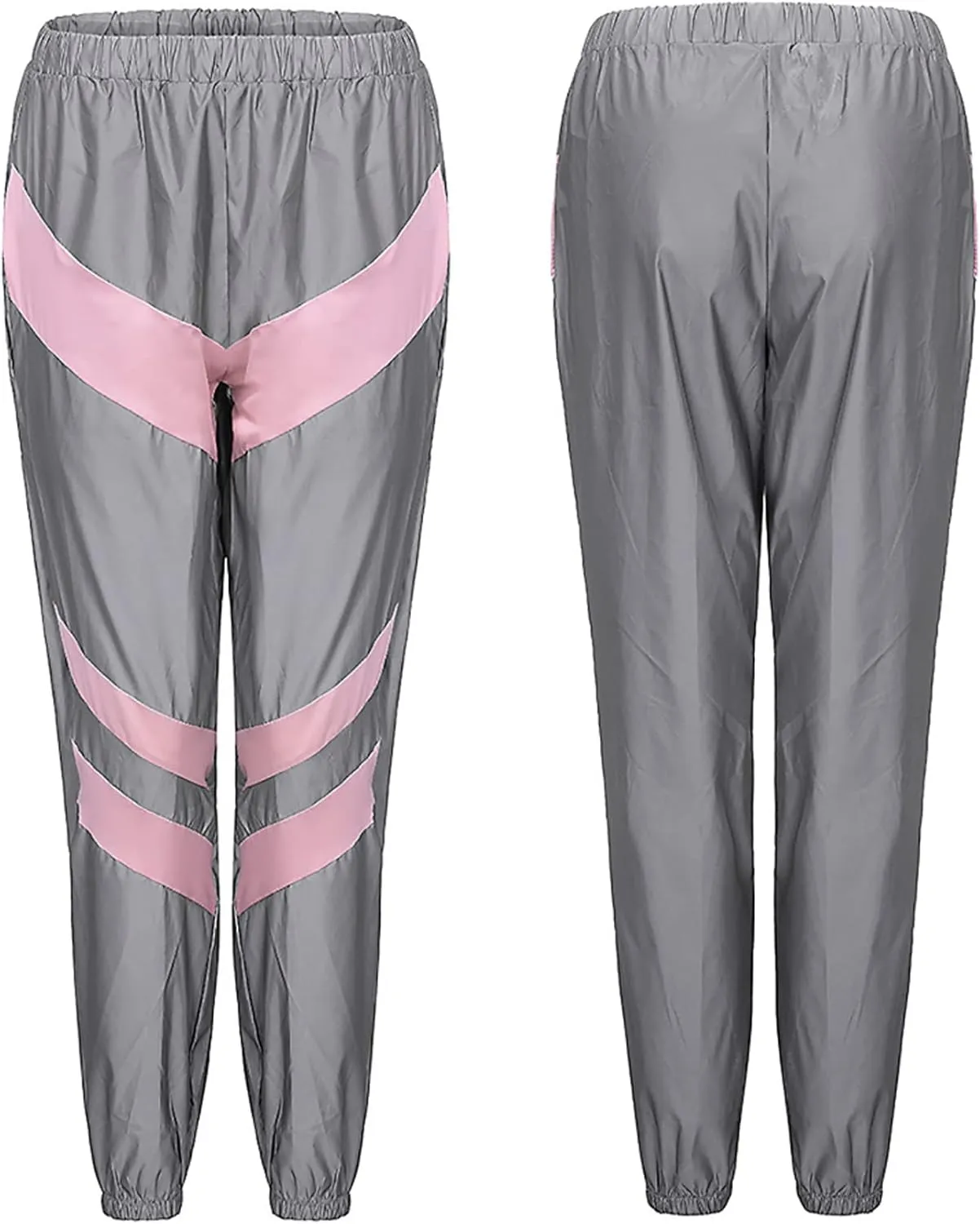 RARITYUS Men Women Rave Reflective Pants Sweatpants Trousers Dance Jogger Pants with Pockets for Casual Sport Party Festival