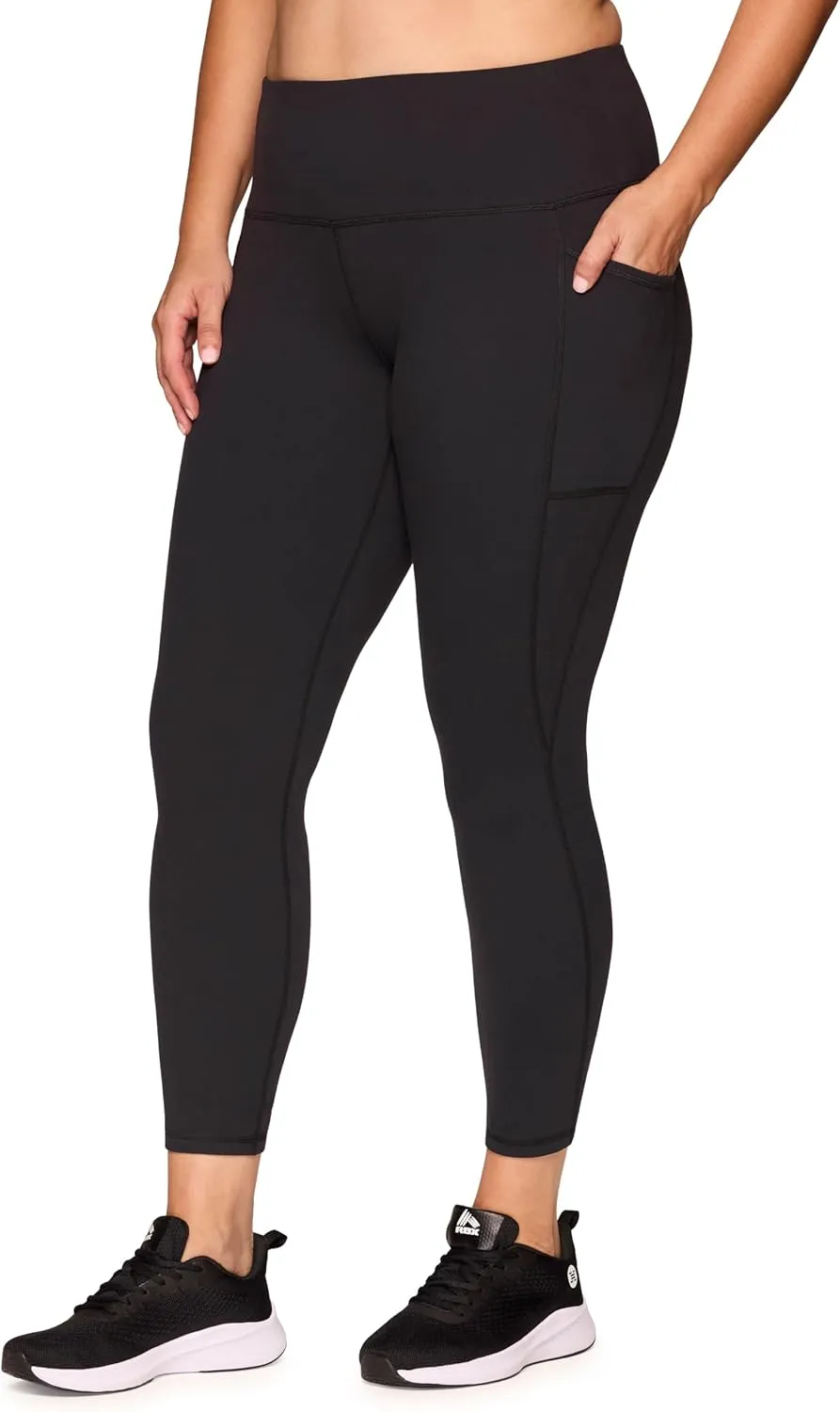 RBX Active Women's Plus Size Stretch Ankle/Full Length Workout Running Gym Yoga Leggings