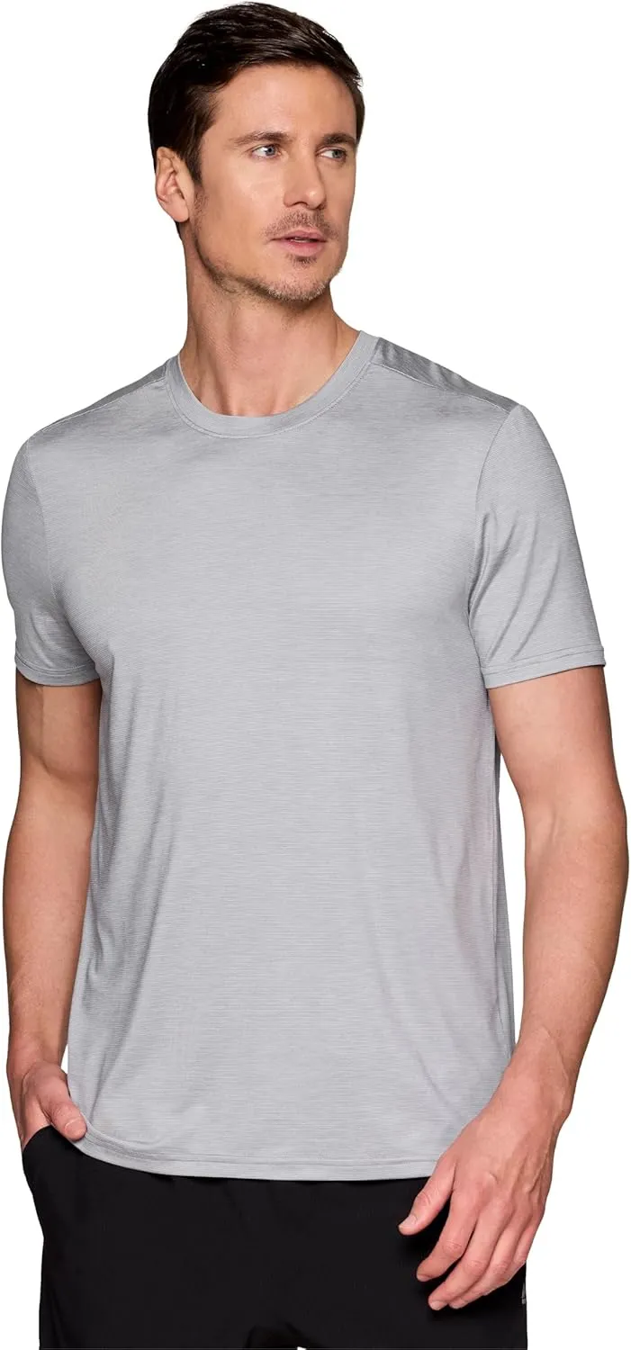 RBX Men's Workout T-Shirt, Breathable Lightweight Stretch Jersey Moisture Wicking Quick Dry Running Training Top