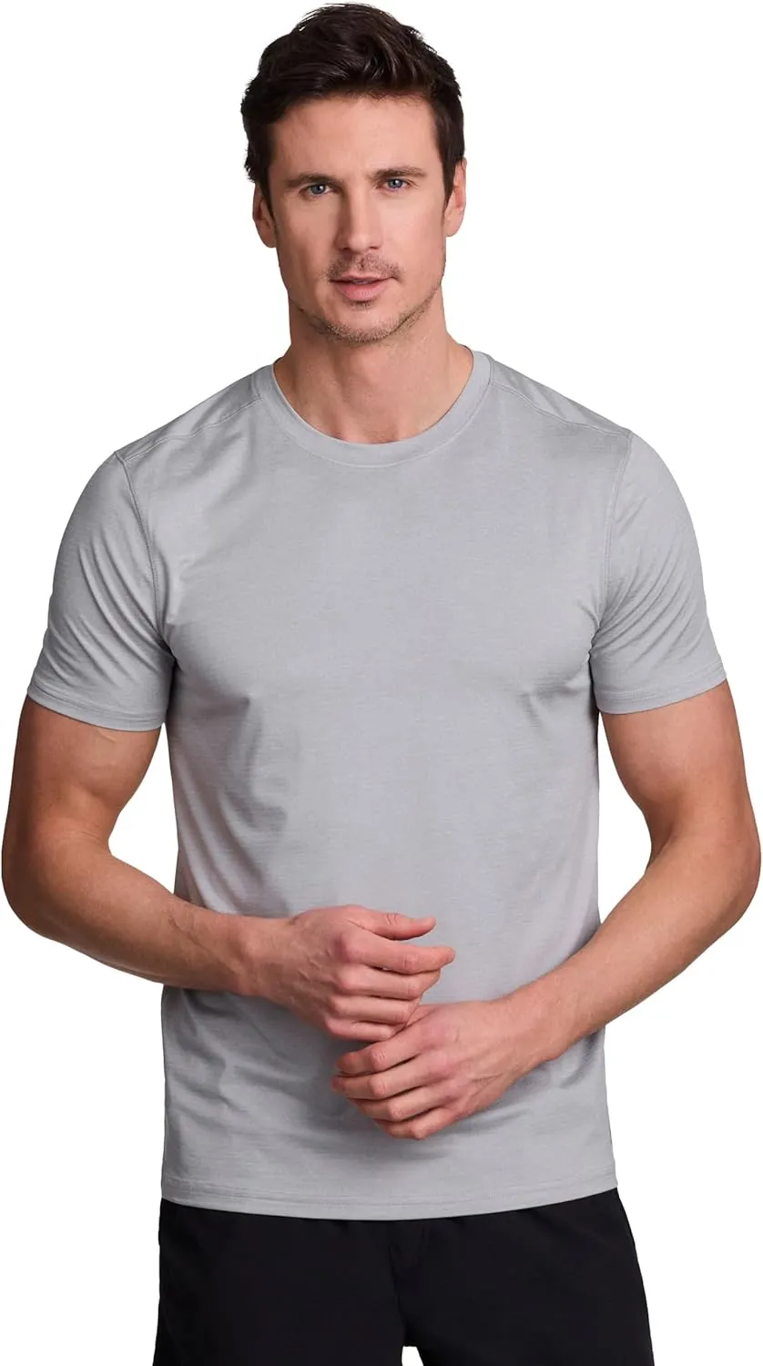 RBX Men's Workout T-Shirt, Breathable Lightweight Stretch Jersey Moisture Wicking Quick Dry Running Training Top