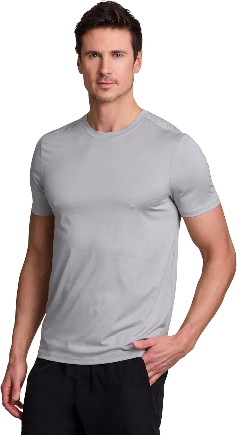 RBX Men's Workout T-Shirt, Breathable Lightweight Stretch Jersey Moisture Wicking Quick Dry Running Training Top