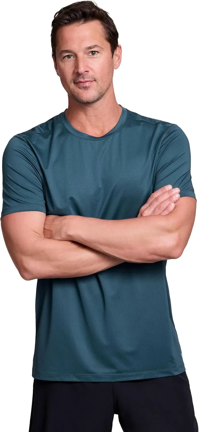 RBX Men's Workout T-Shirt, Breathable Lightweight Stretch Jersey Moisture Wicking Quick Dry Running Training Top