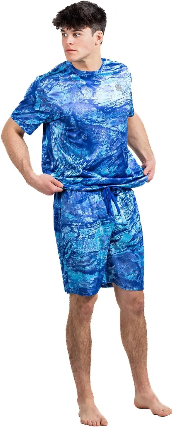 Realtree Men's Fishing Camo Sun Protection UV UPF 50  Short Sleeve Shirts and Hoodies Running Hiking Quick Dry