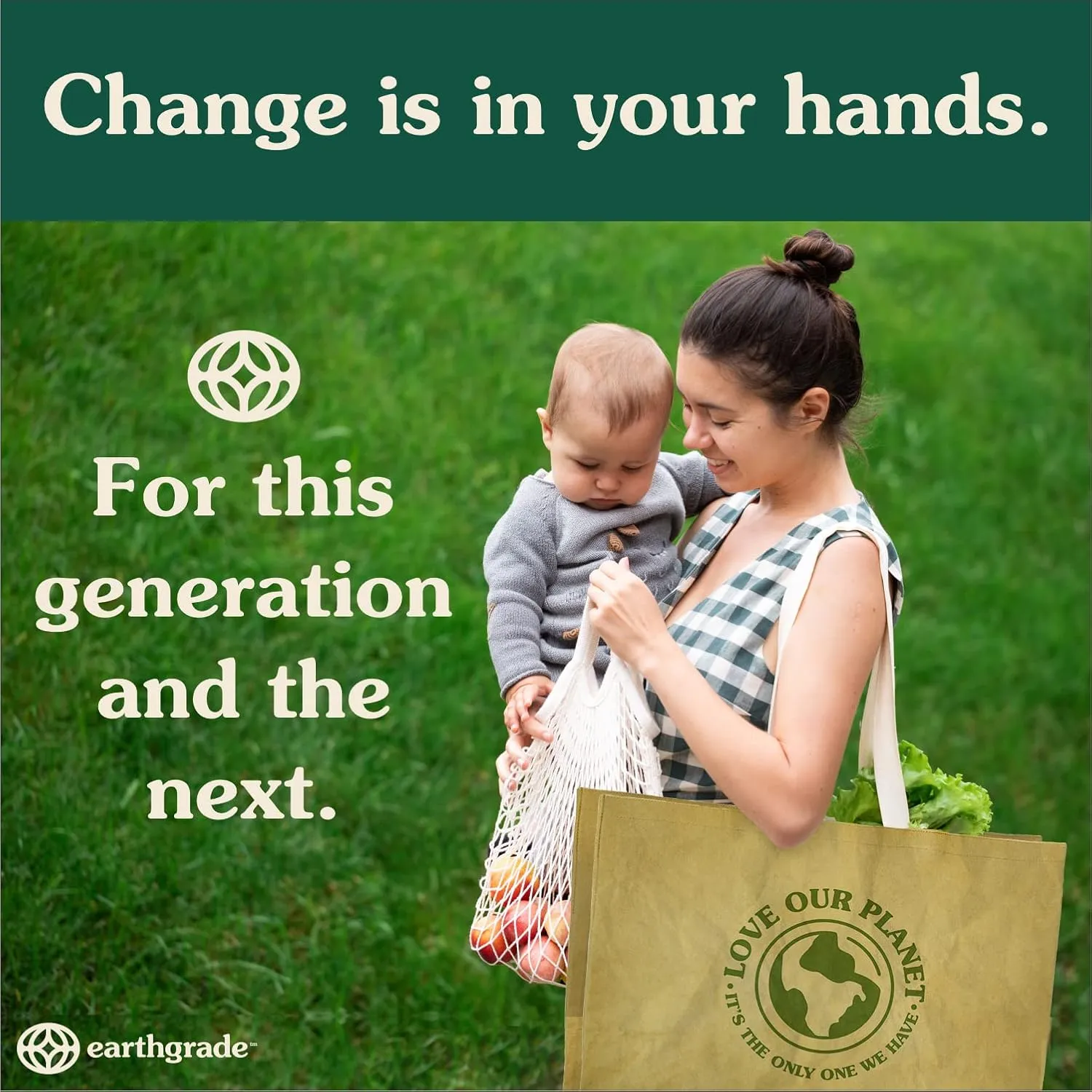 Reusable Grocery Bag – Large Sustainable Washable Paper Tote with Reinforced Seams. Foldable and Durable.