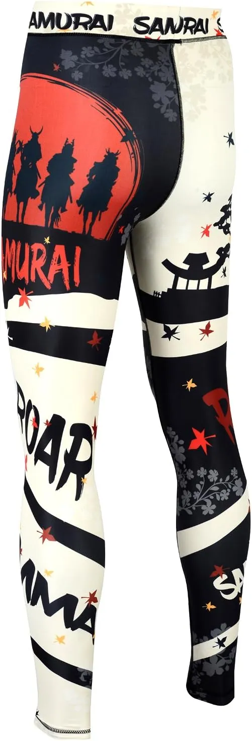 ROAR-INT Compression Pants Men MMA Leggings No-Gi Grappling Spats BJJ Pants Compression Tights Jiu Jitsu Spats