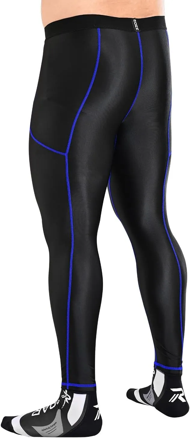 ROAR-INT Compression Pants Men MMA Leggings No-Gi Grappling Spats BJJ Pants Compression Tights Jiu Jitsu Spats