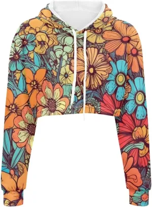 Round Neck Long Sleeve Sweatshirt Crop Tops for Women Girls