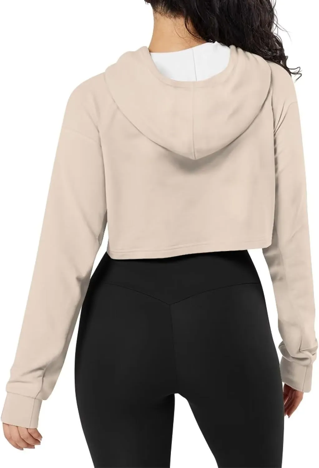 Round Neck Long Sleeve Sweatshirt Crop Tops for Women Girls