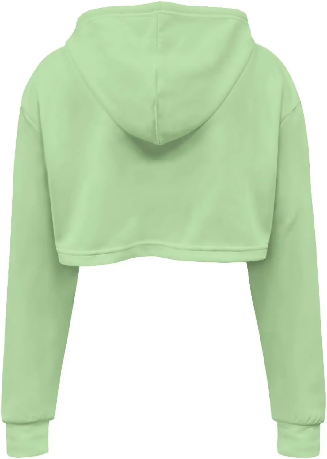 Round Neck Long Sleeve Sweatshirt Crop Tops for Women Girls
