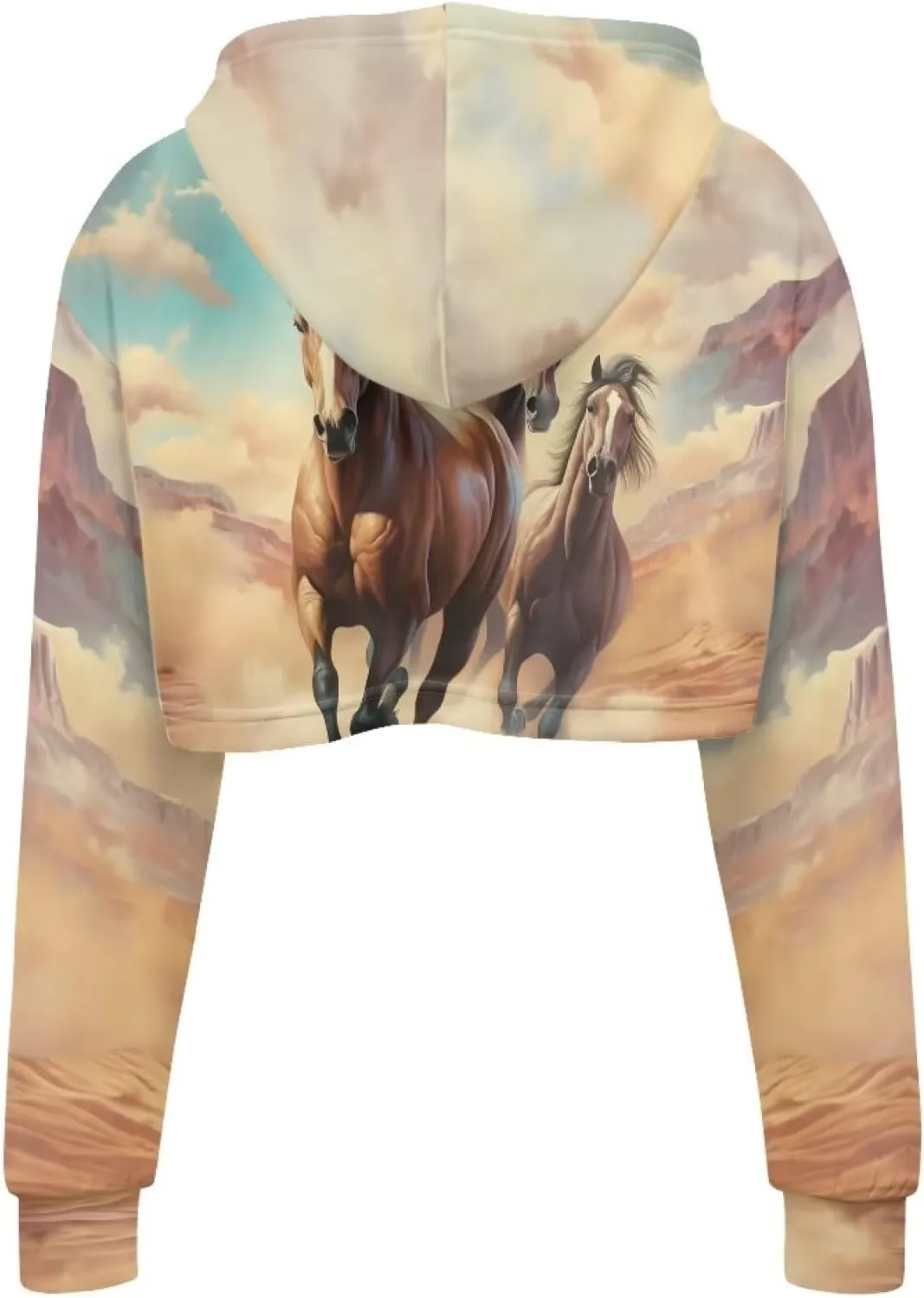 Round Neck Long Sleeve Sweatshirt Crop Tops for Women Girls