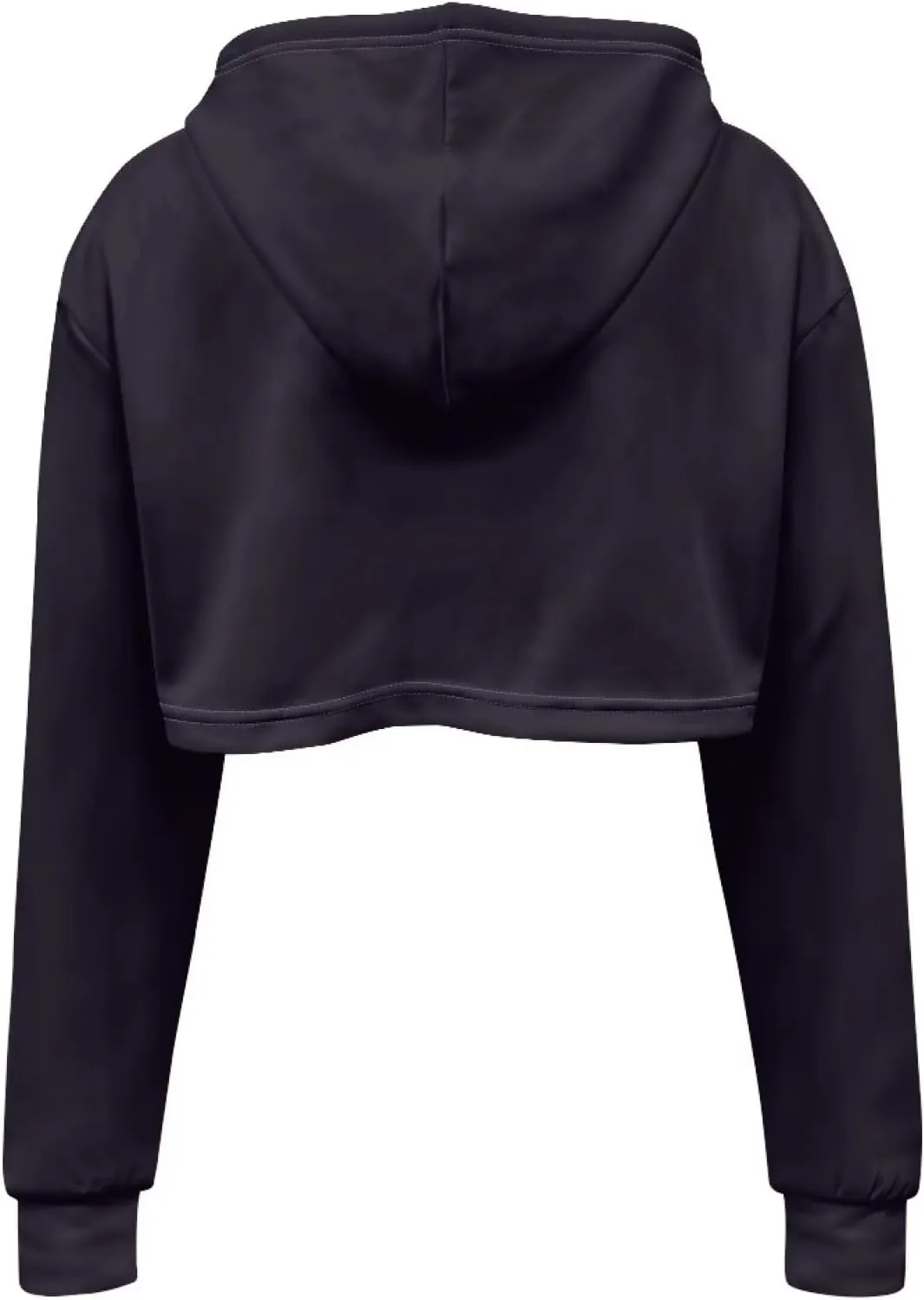 Round Neck Long Sleeve Sweatshirt Crop Tops for Women Girls