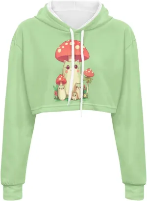 Round Neck Long Sleeve Sweatshirt Crop Tops for Women Girls