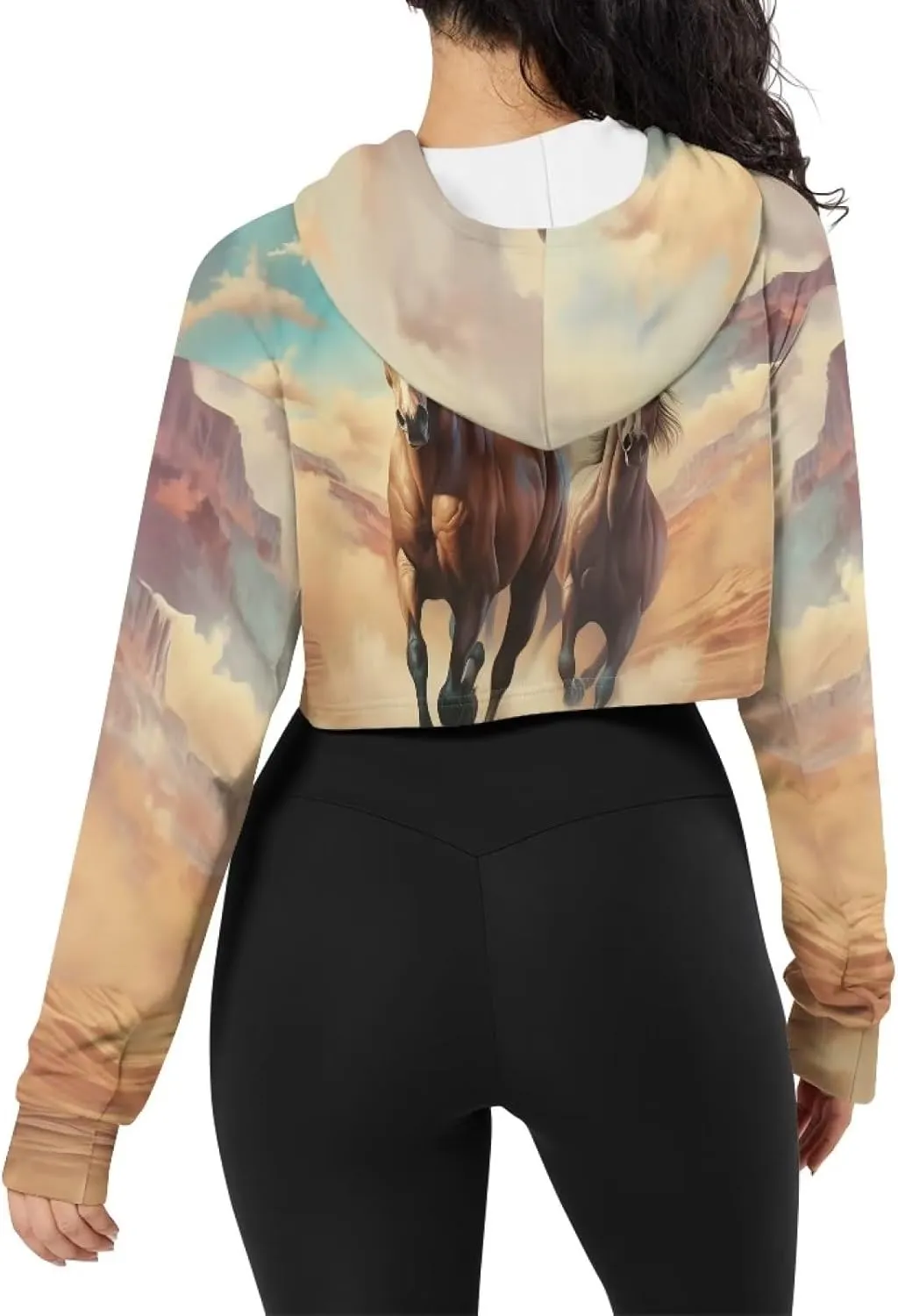 Round Neck Long Sleeve Sweatshirt Crop Tops for Women Girls