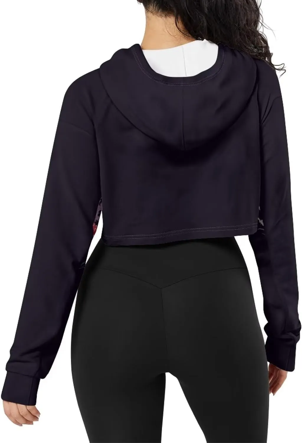 Round Neck Long Sleeve Sweatshirt Crop Tops for Women Girls