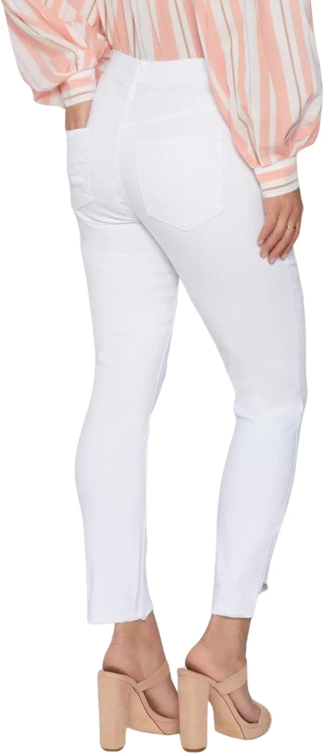 Royalty For Me Womens Women's Curvy Fit High Rise Frayed Slanted Ankle Sustainable Jean