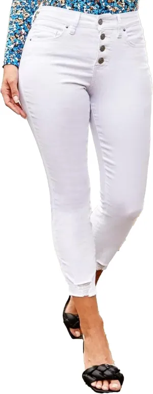 Royalty For Me Womens Women's Petite 4 Button Skinny Ankle Sustainable Jean