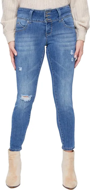 Royalty For Me Womens Women's Petite Sustainable Wannabettabutt Mid Rise Jeans