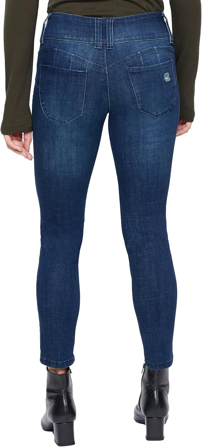 Royalty For Me Womens Women's Petite Sustainable Wannabettabutt Mid Rise Jeans