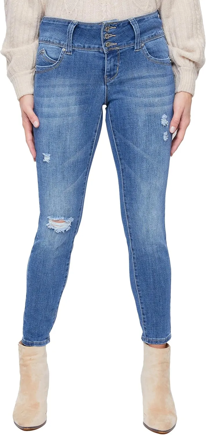 Royalty For Me Womens Women's Petite Sustainable Wannabettabutt Mid Rise Jeans