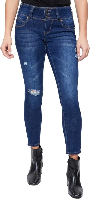 Royalty For Me Womens Women's Petite Sustainable Wannabettabutt Mid Rise Jeans