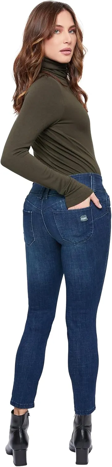 Royalty For Me Womens Women's Petite Sustainable Wannabettabutt Mid Rise Jeans