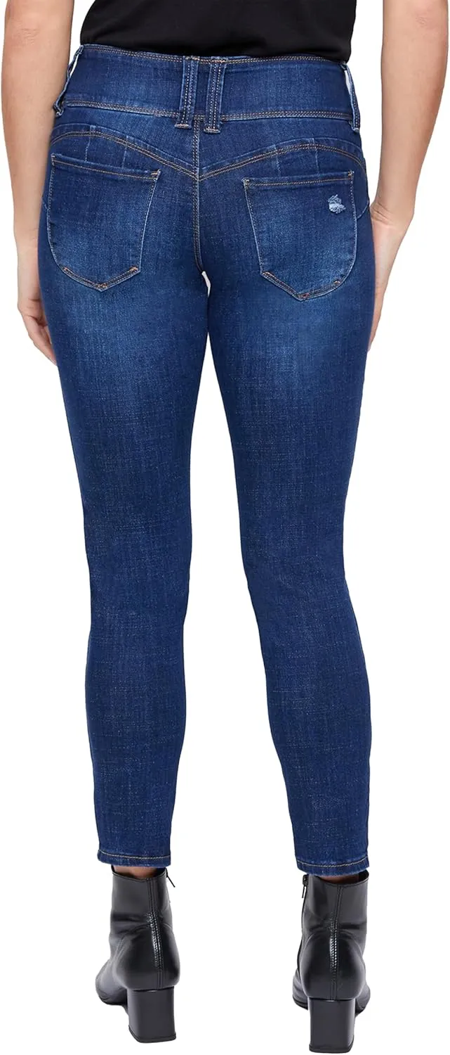 Royalty For Me Womens Women's Petite Sustainable Wannabettabutt Mid Rise Jeans