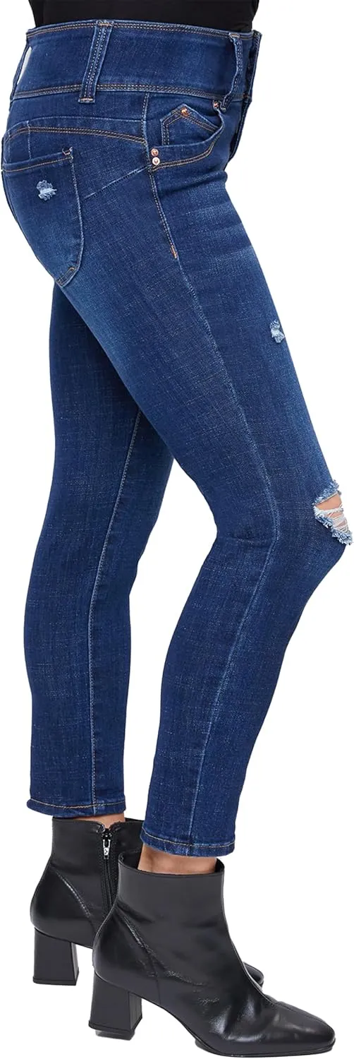 Royalty For Me Womens Women's Petite Sustainable Wannabettabutt Mid Rise Jeans