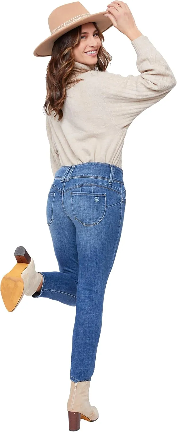 Royalty For Me Womens Women's Petite Sustainable Wannabettabutt Mid Rise Jeans
