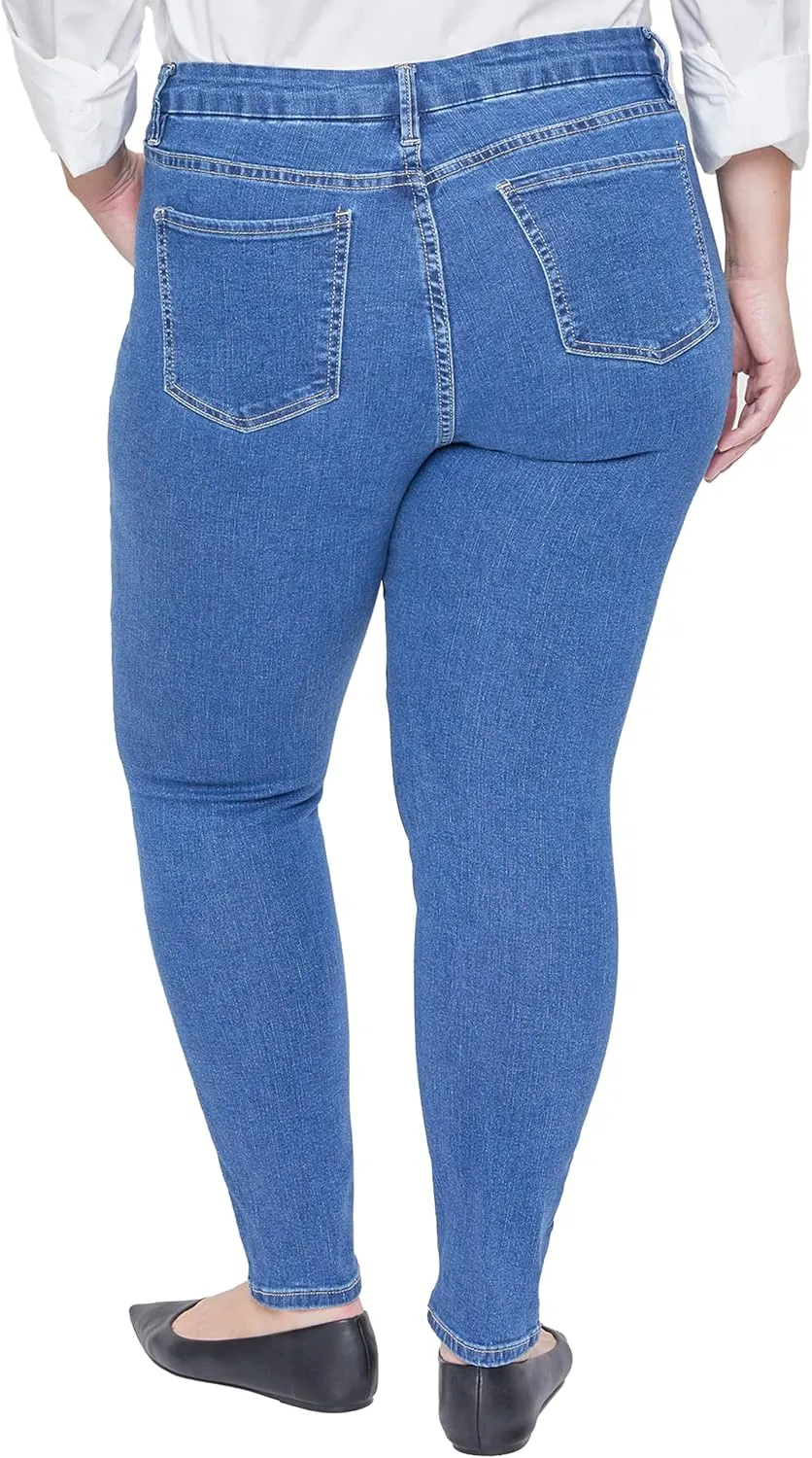 Royalty For Me Womens Women's Plus Size Sustainable Curvy Fit High Rise Skinny Jeans