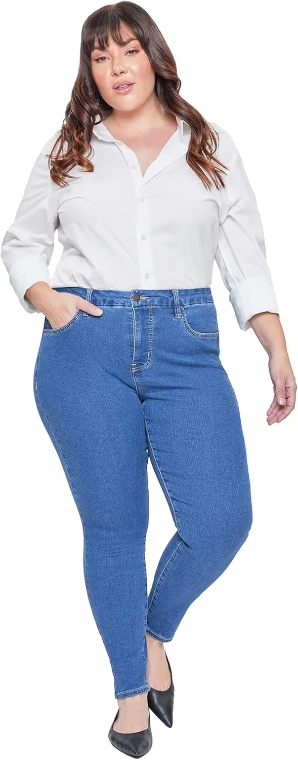 Royalty For Me Womens Women's Plus Size Sustainable Curvy Fit High Rise Skinny Jeans