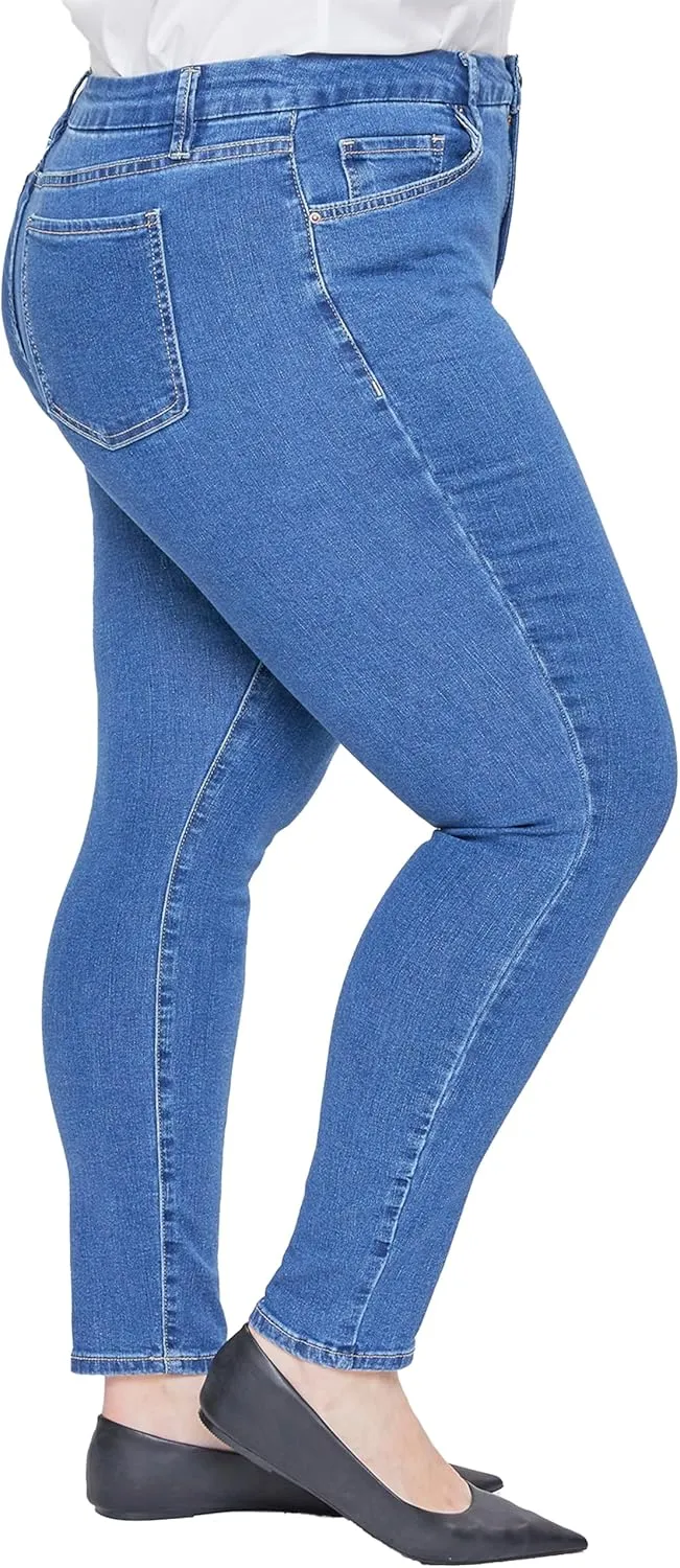 Royalty For Me Womens Women's Plus Size Sustainable Curvy Fit High Rise Skinny Jeans